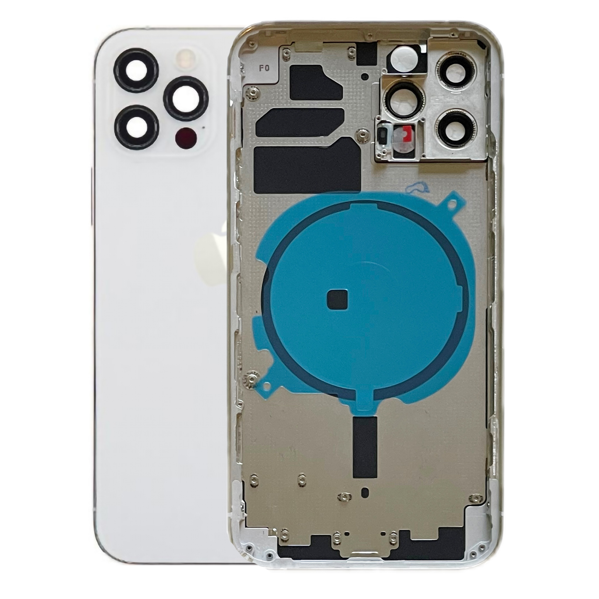 Chassis remplacement iPhone 12 Pro Blanc Argent Chassis NU +Joint +Kit – Image 4