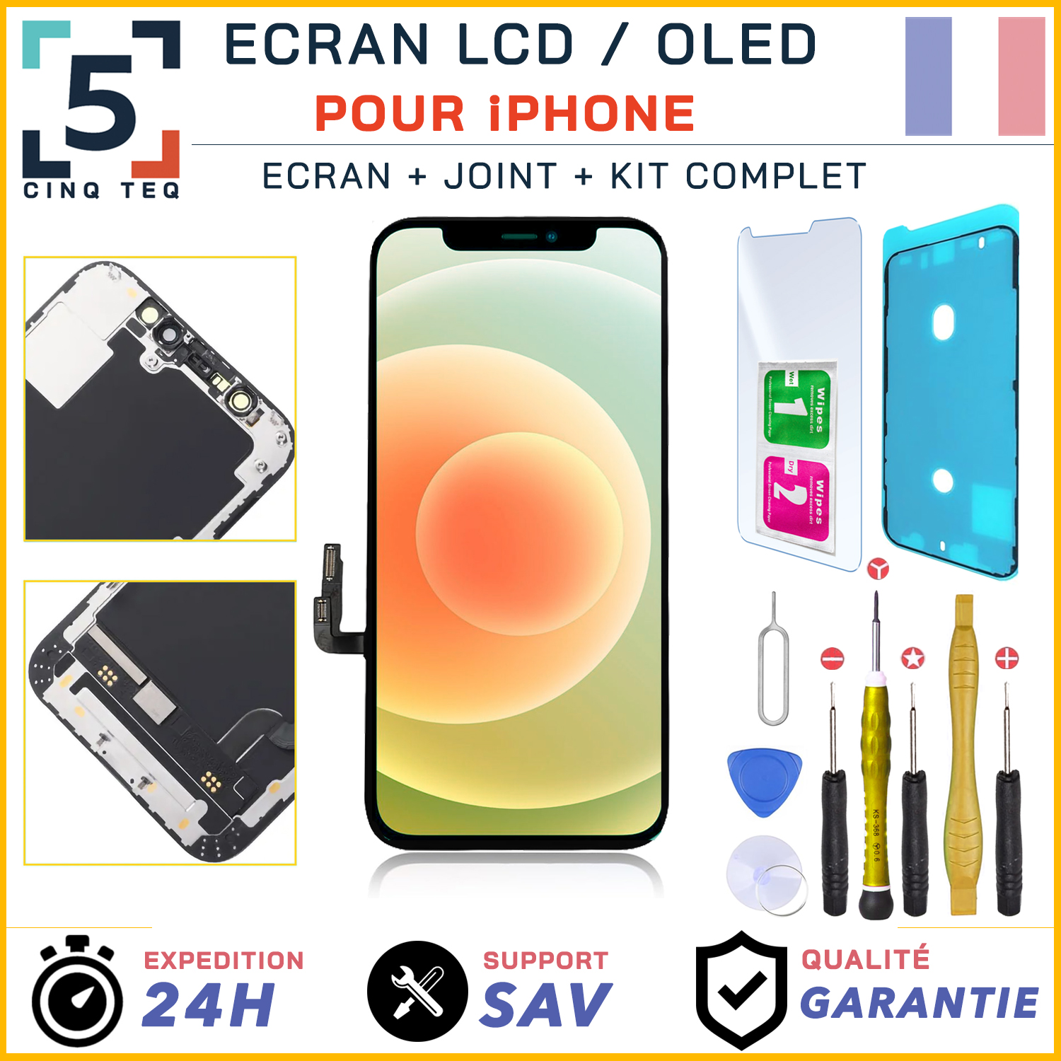 Ecran OLED/LCD Remplacement iPhone 6 6s 7 8 X XR XS 11 12 13 14 15 Pro Max Mini - Zdjęcie 62 z 67