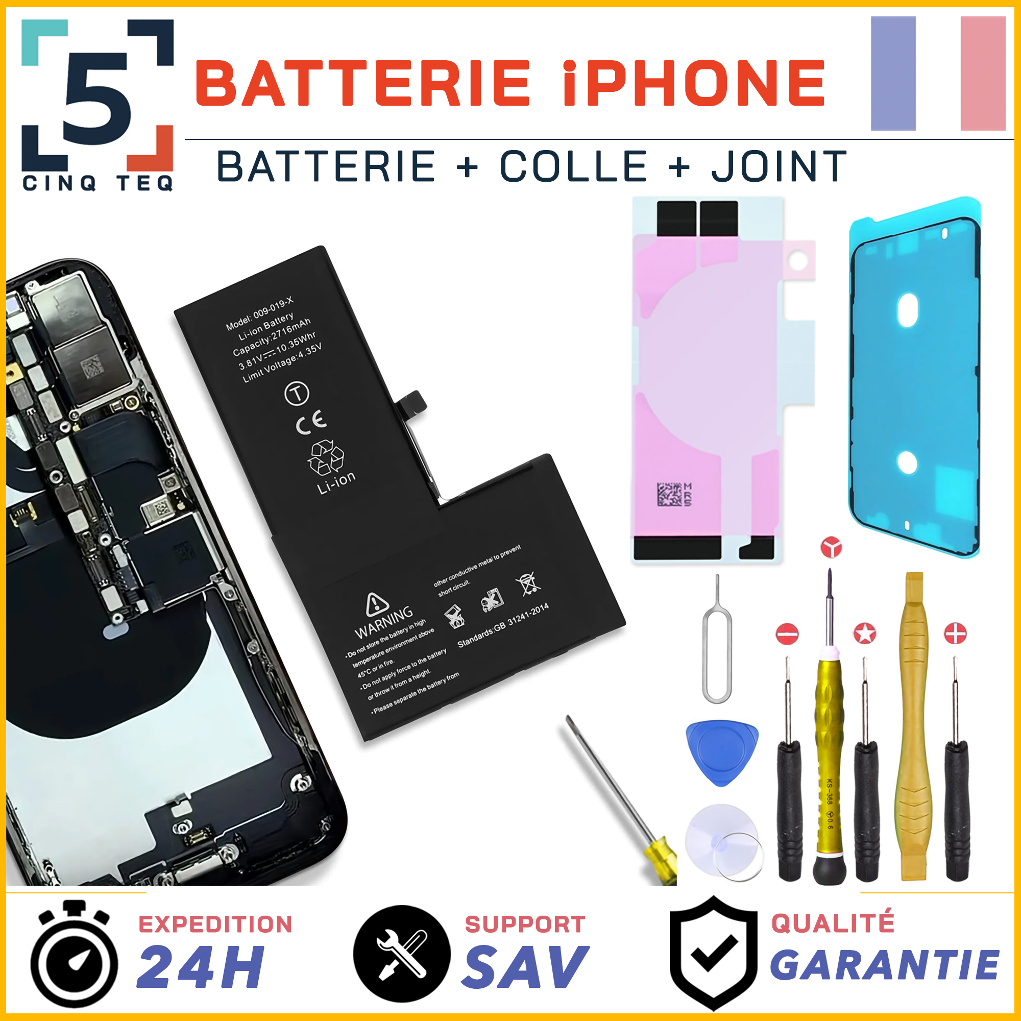 Batterie Remplacement iPhone 6 S 7 8 X XR XS 11 12 13 14 15 16 Plus Mini Pro Max - Photo 1 sur 39