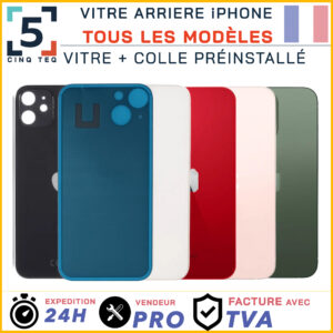 Vitre Arriere Remplacement iPhone X XR XS 11 12 13 14 15 16 17 Pro Max Plus cole