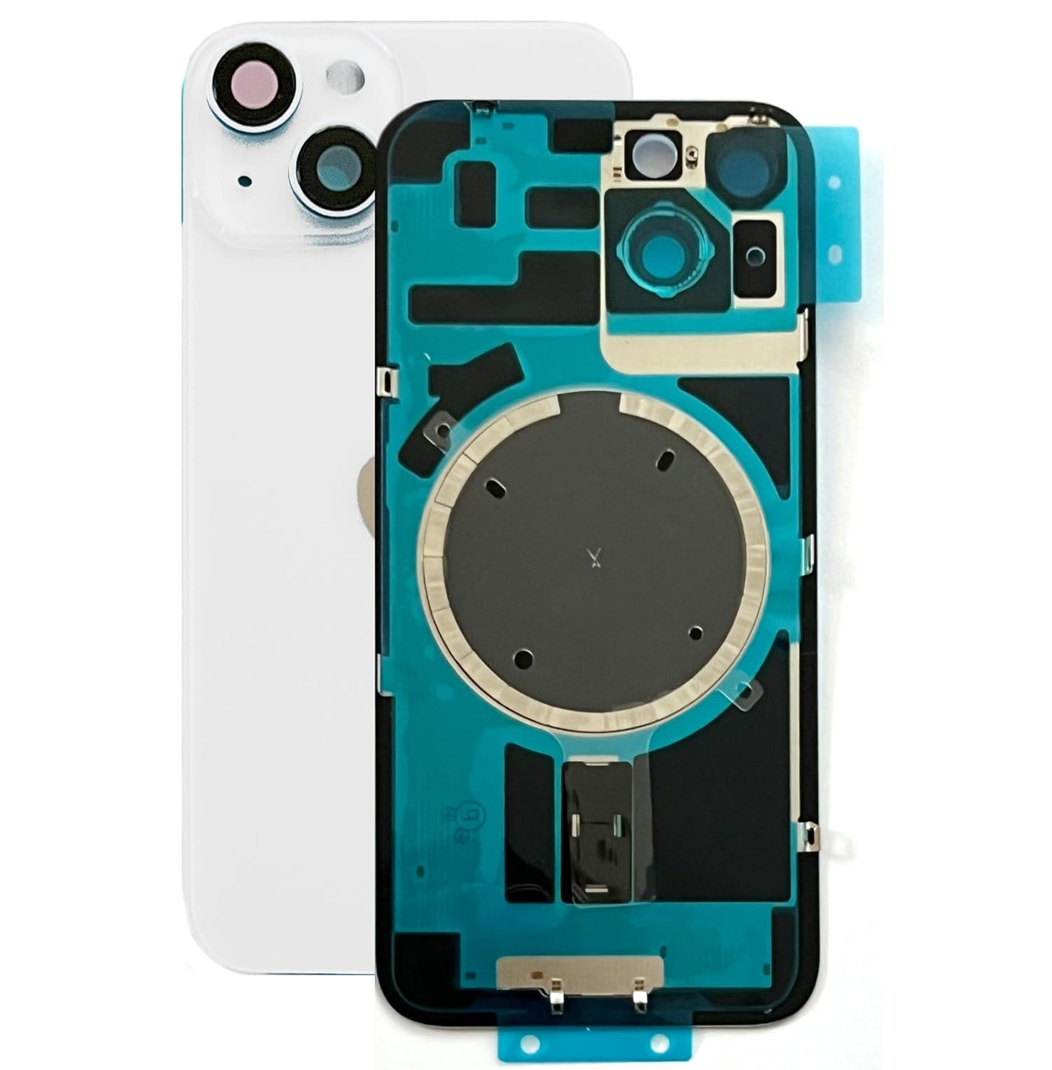 02 Vitre Arriere iPhone 14 Blanc complet copy 2