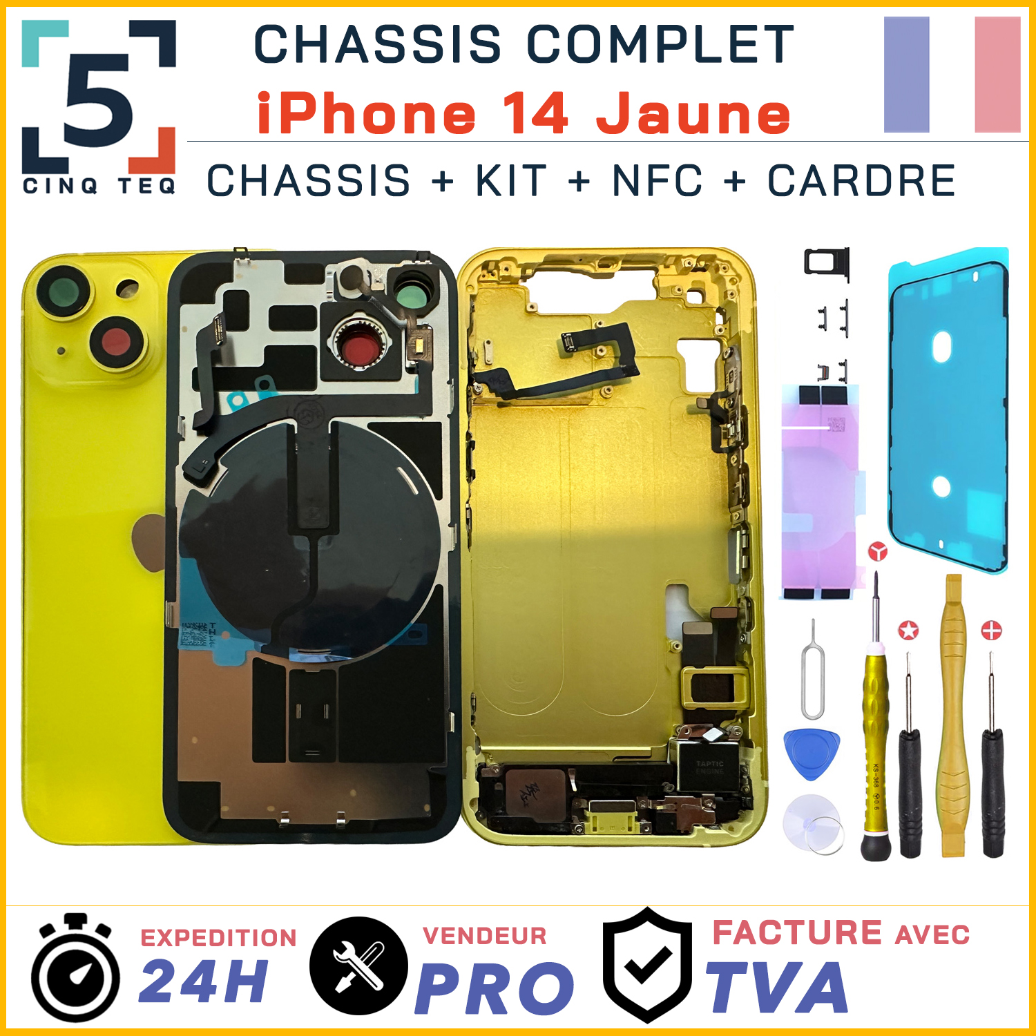 03 Chassis iphone 14 Jaune Complet copy