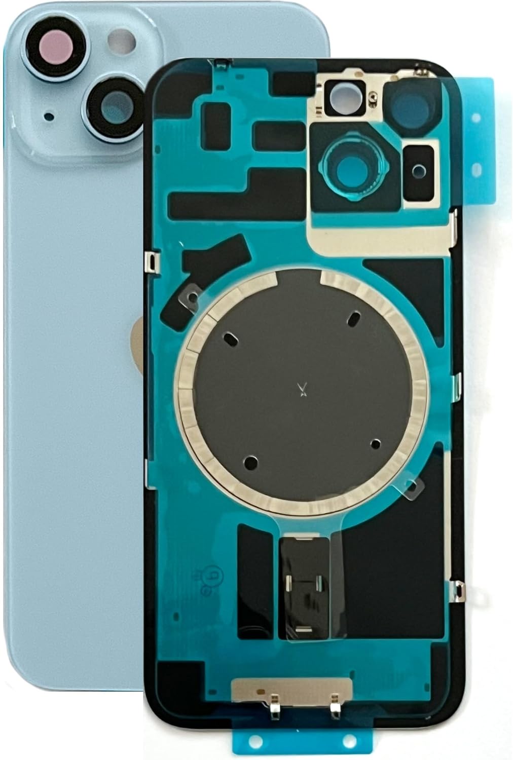 03 Vitre Arriere iPhone 14 Bleu complet