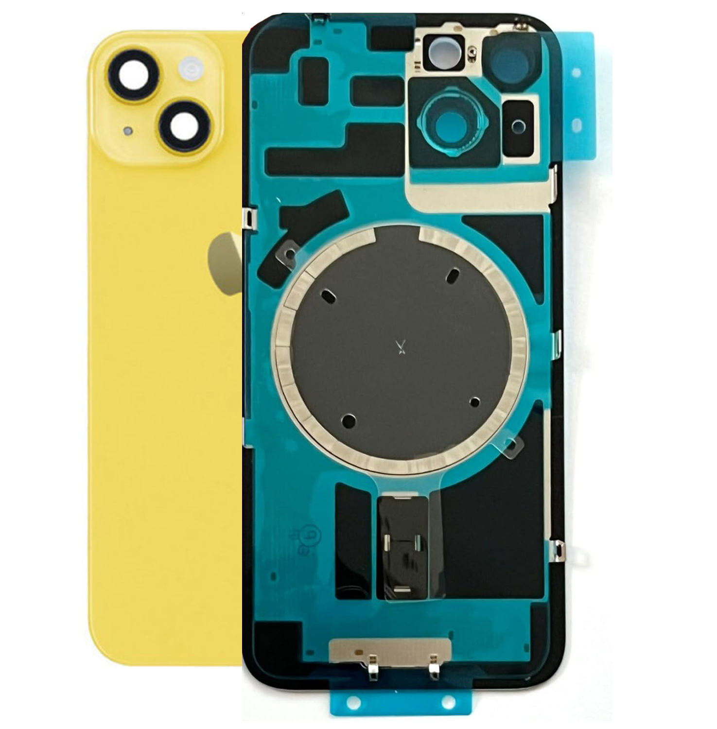 03 Vitre Arriere iPhone 14 Jaune complet copy 2