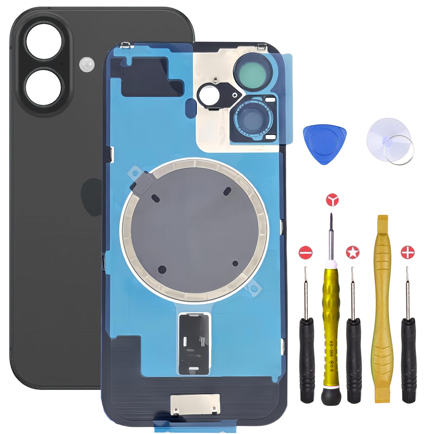 03 Vitre Arriere iPhone 16 Noir