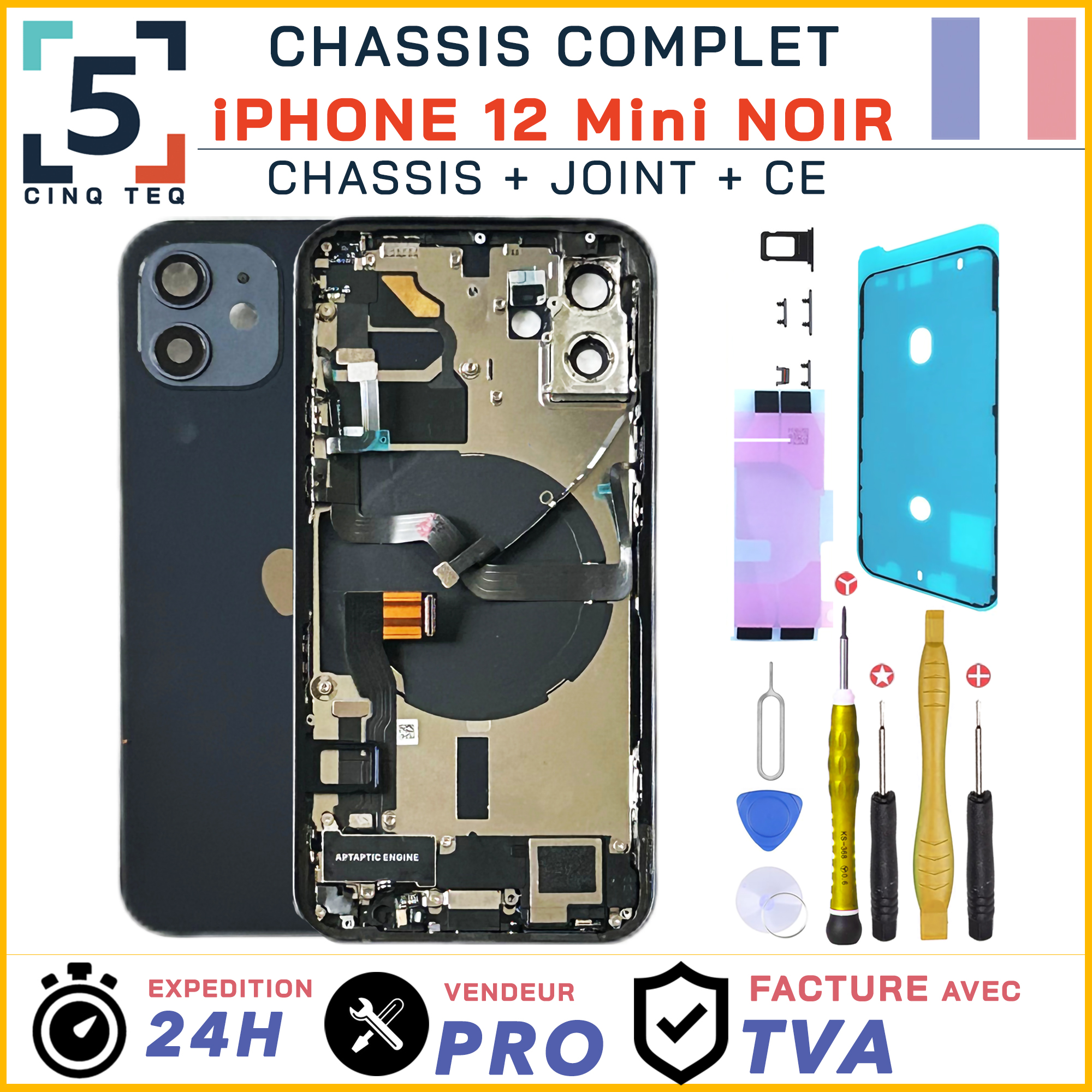 01 2 Chassis iphone 12 Mini Noir CPT CT copy