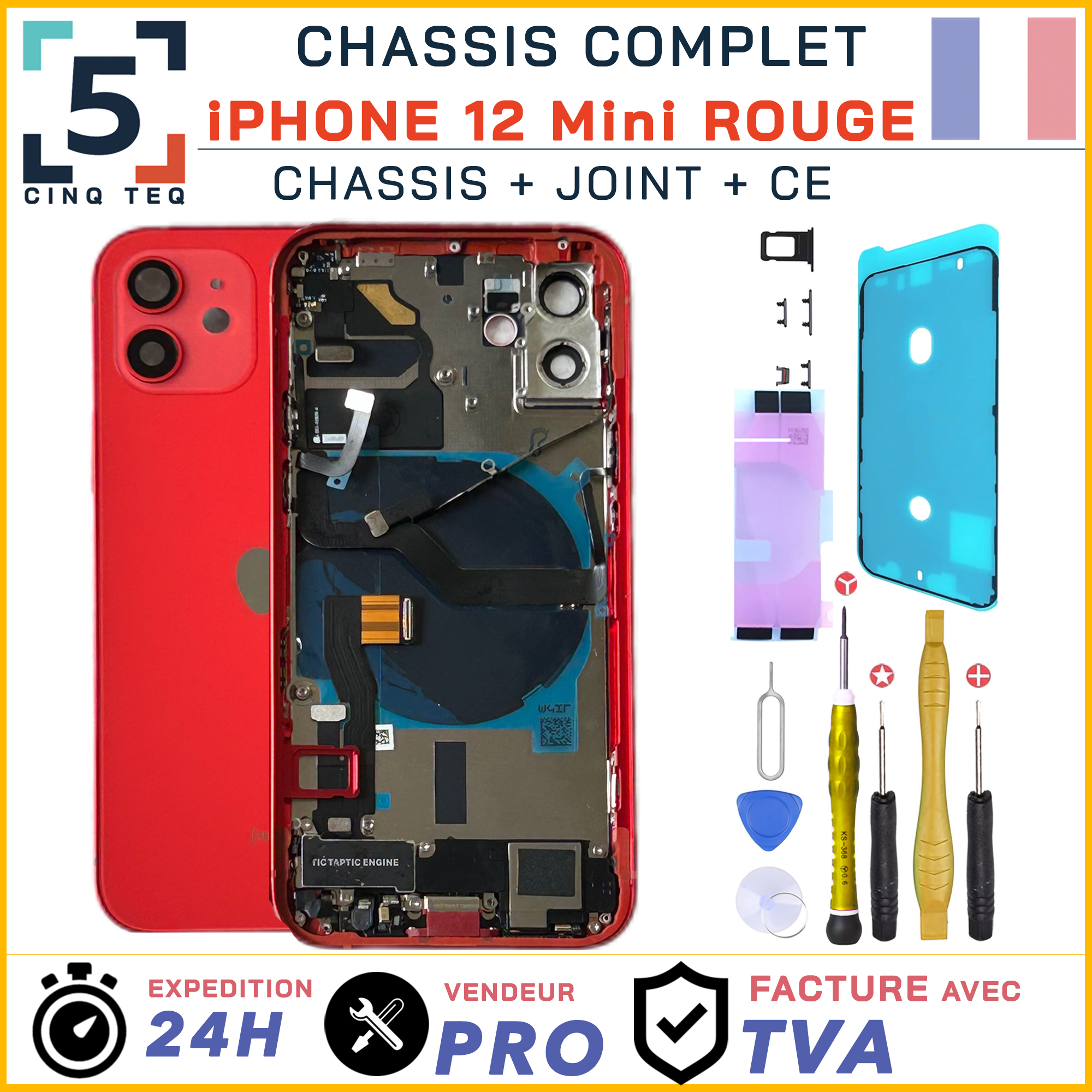 01 2 Chassis iphone 12 Mini Rouge CPT CT copy