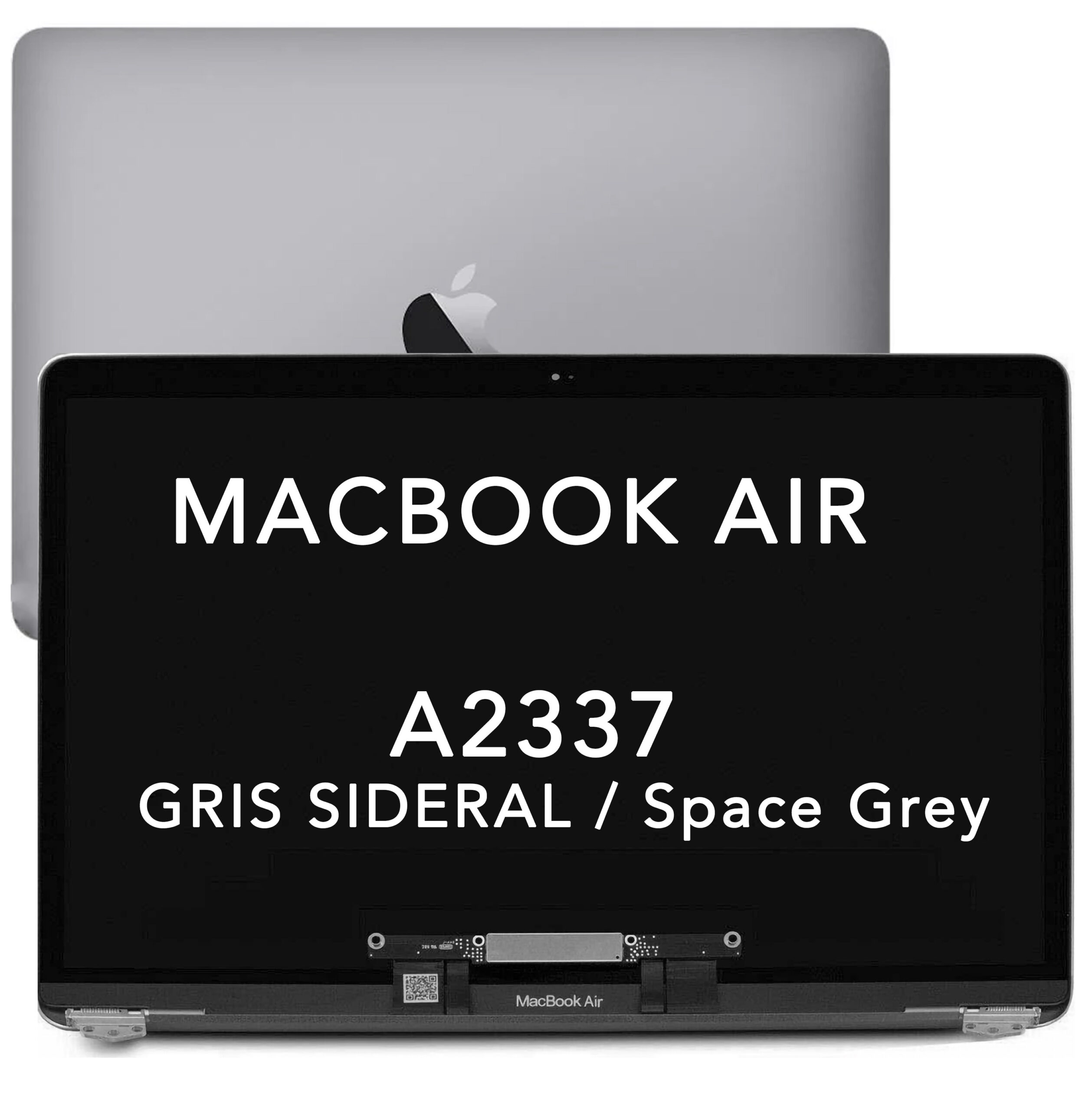 01 Ecran MacBook Air A2337 Gris sideral Logo Main copy